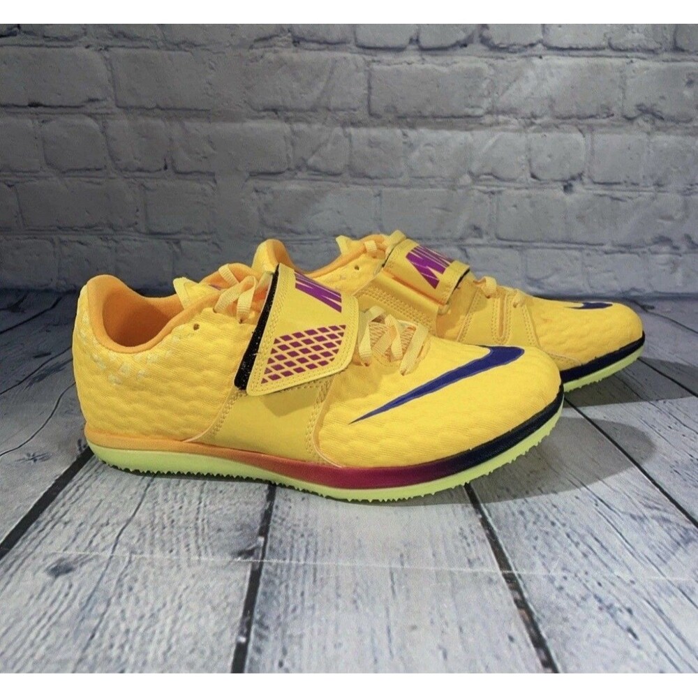 Nike High Jump Elite Track Shoes Mens  Yellow Citron Pulse FZ9636-800 Size 9